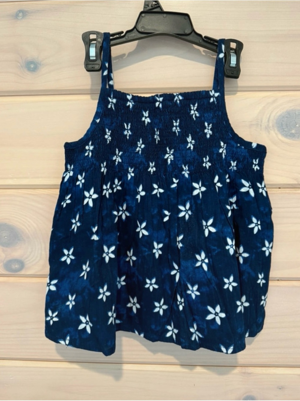 Jumping Beans Navy Floral Smocked Tank Top. 4T NWOT